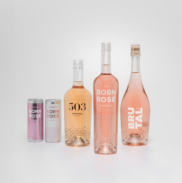 PACK BR FAMILY: Rosé, Brutal, 503, canned Born Rosé & Bubbles, & bot. cap (Organic Rosé)